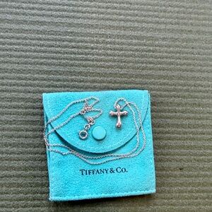 Tiffany & Co. Elsa Peretti® Small Cross Necklace Sterling Silver